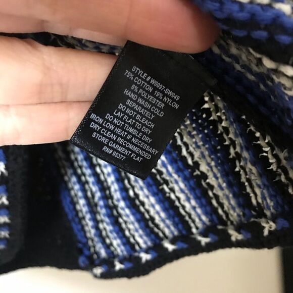 COPY - Sanctuary Blue Black Crochet Knit Sweater Tank Top - Picture 6 of 8